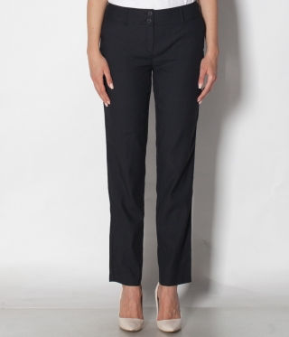 панталон черен памук,прав,ит.джоб