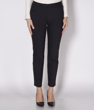 Панталон кардиран(с полар), черен, 9/10+дълъг