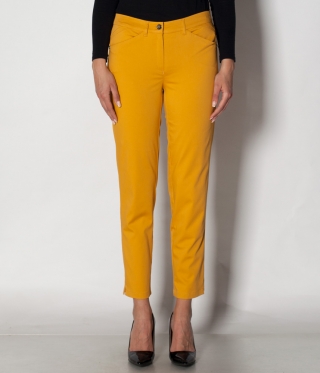 панталон памук- еластан горчица