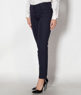 Панталон тъмносин памук дабъл-дълъг/ 9/10