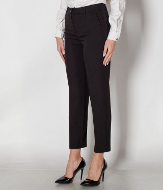 Панталон 9/10 вискоза черен ръб