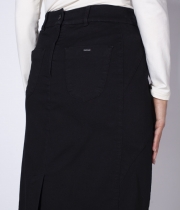 Черна дълга дънкова пола