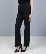 Дълъг панталон син, бистреч, разкроен