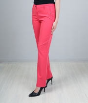 Дълъг прав панталон, бистреч, корал