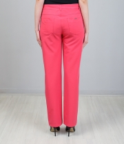 Дълъг прав панталон, бистреч, корал