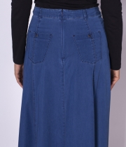 Дълга синя пола тенсел 