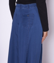 Дълга синя пола тенсел 