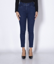 Сиви ластични дънки 9/10 с кант, с брокат