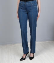 Дънки летни Тенсел със срязване отпред