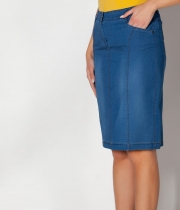 Дънкова пола тенсел син