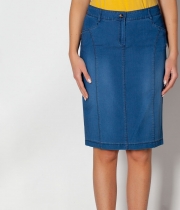 Дънкова пола тенсел син