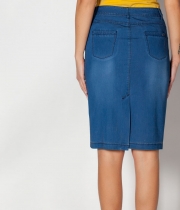 Дънкова пола тенсел син