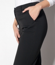 Панталон 9/10 ръб,итал. джоб,черен бистреч