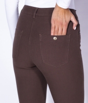 Панталон кафяв памук бистреч 9/10