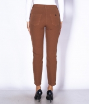 Панталон памук бистреч цвят горчица 9/10