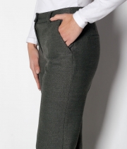 Панталон 9/10,ръб,итал.джоб,меланж с оттенък каки