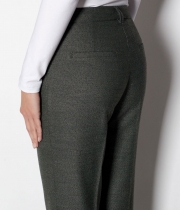 Панталон 9/10,ръб,итал.джоб,меланж с оттенък каки