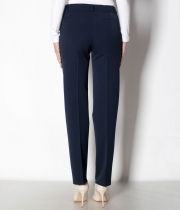 Панталон с ръб, итал.джоб, син бистреч