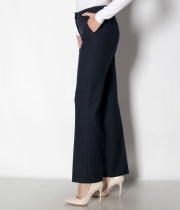 Панталон с ръб,итал. джоб, син меланж