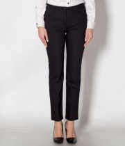 Панталон 9/10 сатениран памук черен