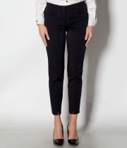 Панталон 9/10 сатениран памук,срязване черен