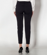 Панталон 9/10 сатениран памук,срязване черен