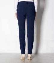 Панталон,ситно кадифе, синьо-кафяво