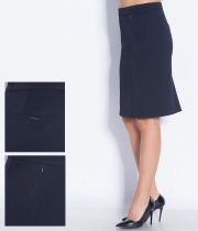 Пола бизнес дължина, синя